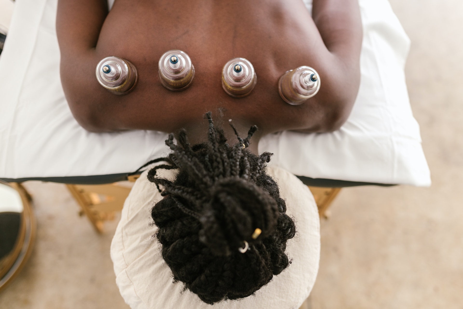 Natural pain management cupping treatment massage